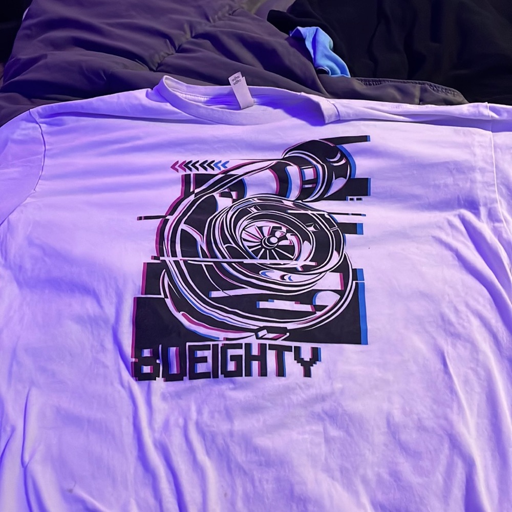 80Eighty Turbo  White Tshirt